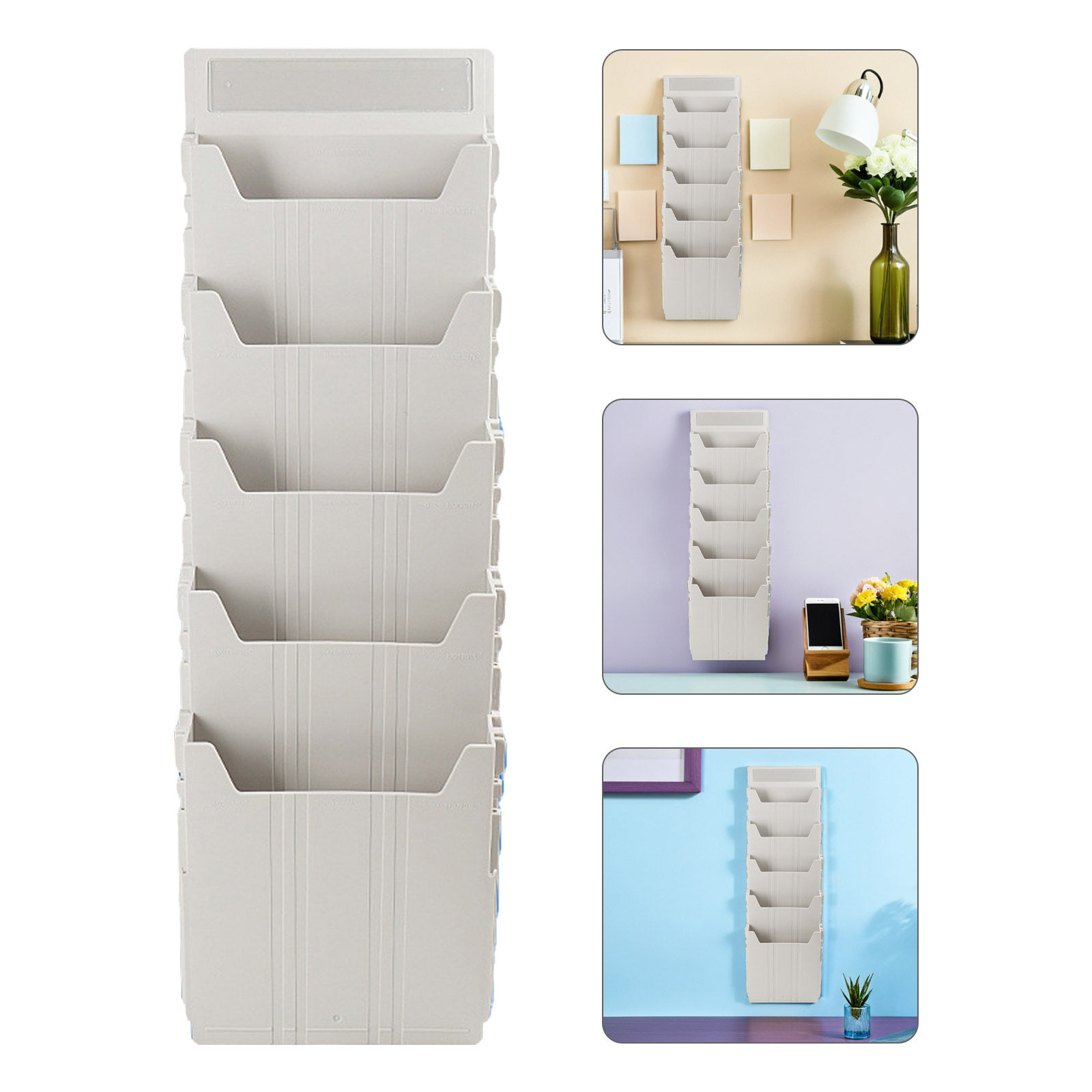 Magazine Holder Rack - Portamagazines de pared, extensible, con 5