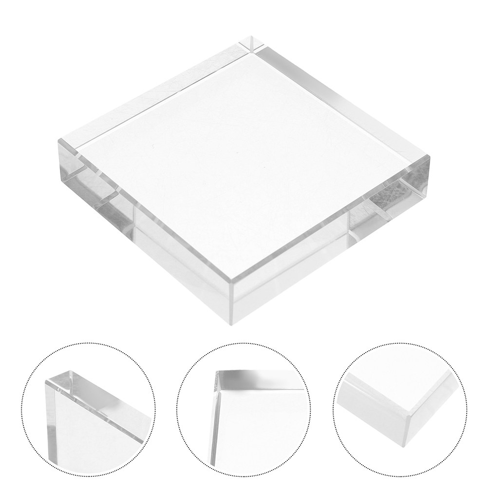 Paper Weight Crystal - Pisapapeles Cuadrado de Cristal Transparente, Adorno